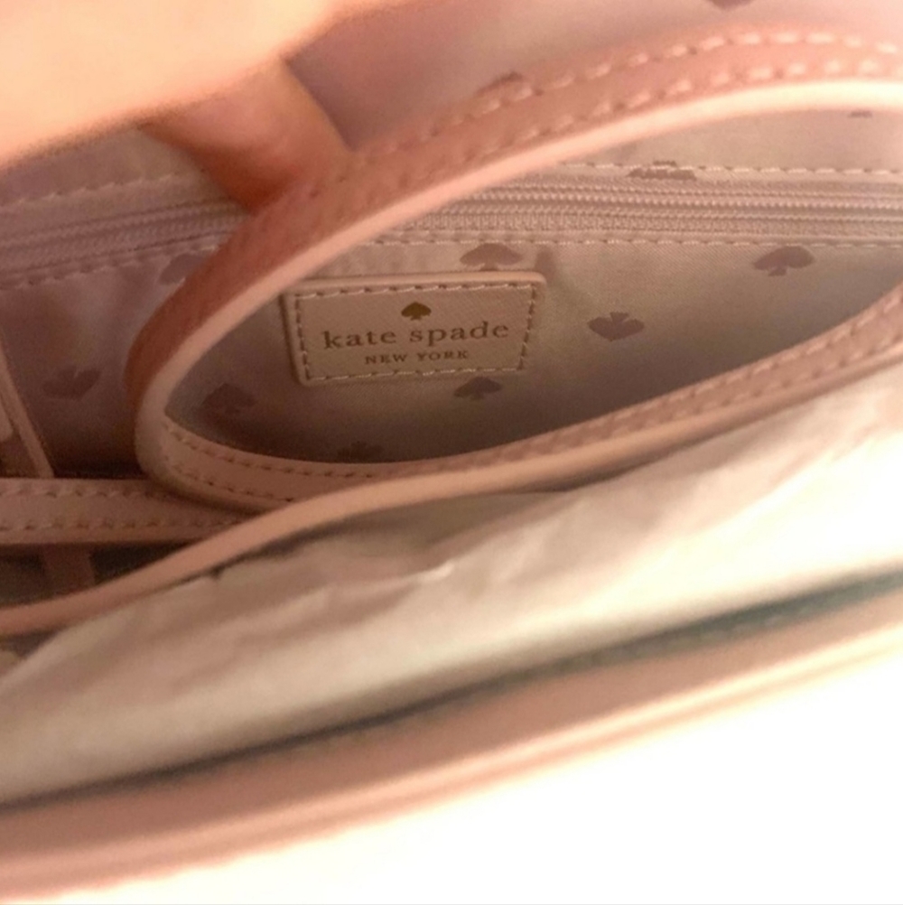 Kate Spade of New York Veronique Kirk Park Pink Saffiano Leather Crossbody Purse - Picture 9 of 15